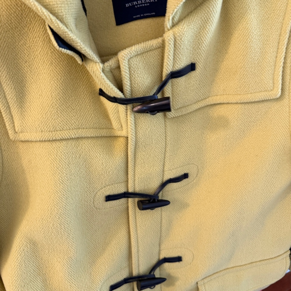 Burberry London Wool Yellow Duffel Coat - Picture 14 of 15